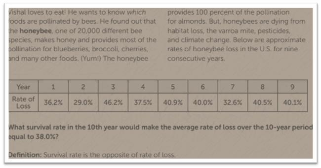 What survival rate in the 10th year would make the average rate of loss over the 10-year-example-1