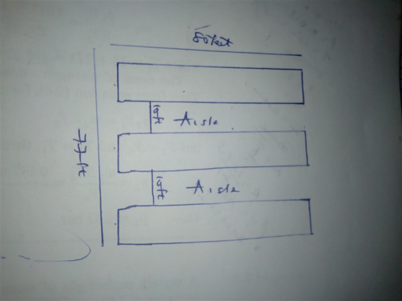 An area reserved for a parking lot is 80 feet long and 77 feet wide. The stalls of-example-1