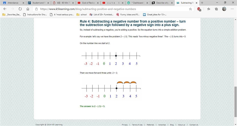 Describe why subtracting a negative turns the number into a positive. -(-3) = 3-example-3