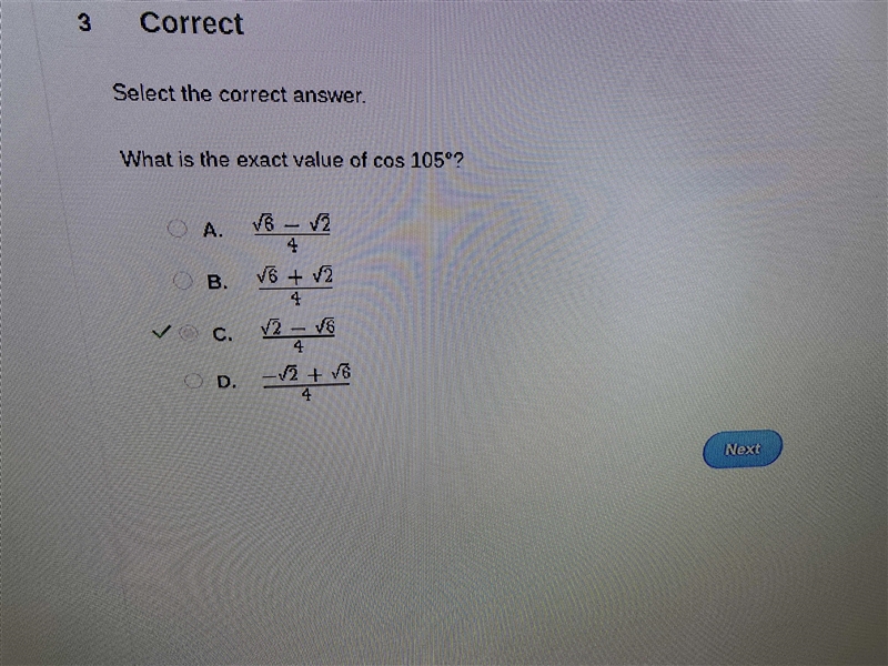 Cos105 whats the value-example-1