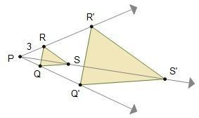 Triangle QRS was dilated using the dilation rule DP,4. What is PR'? 6 units 9 units-example-1