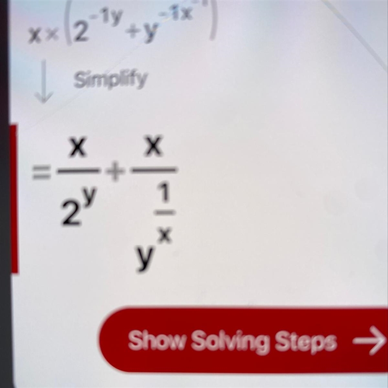 What is the answer to x(2^-1y+y^-1x^-1) ?​-example-1