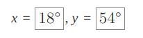 Lines AB and CD are straight lines. Find x and y. Give reasons to justify your solutions-example-1