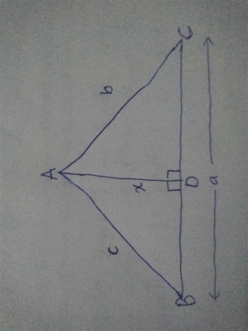 Complete the proof of the Law of Sines/Cosines. Given triangle ABC with altitude segment-example-1