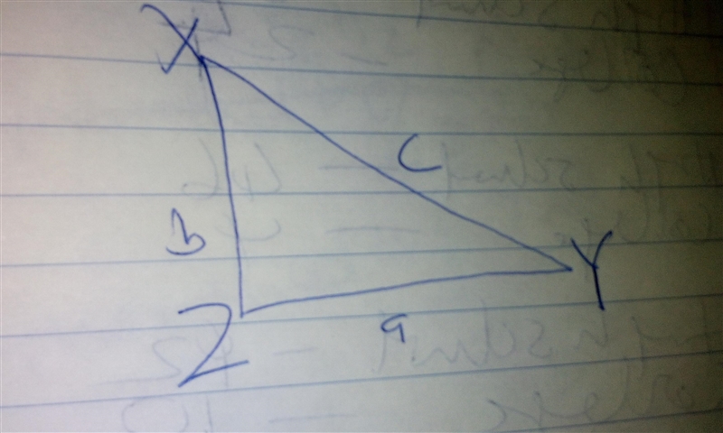 Given right triangle XYZ, which correctly describes the locations of the sides in-example-1