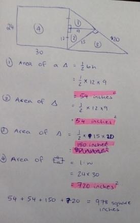 Jacob drew the following composite figure. What is the area of this composite figure-example-1