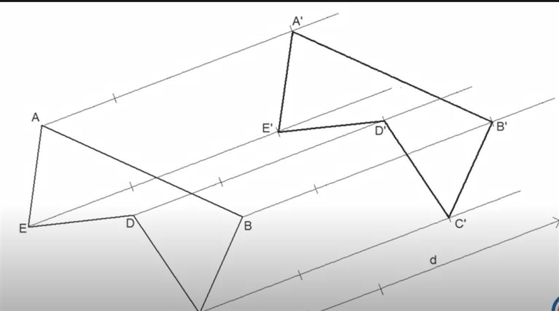 use the figure and the given translation vector. then draw the translation of the-example-1