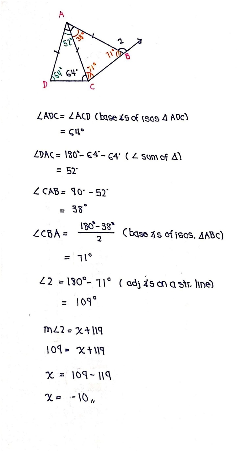 Find the value of x part 2​-example-1