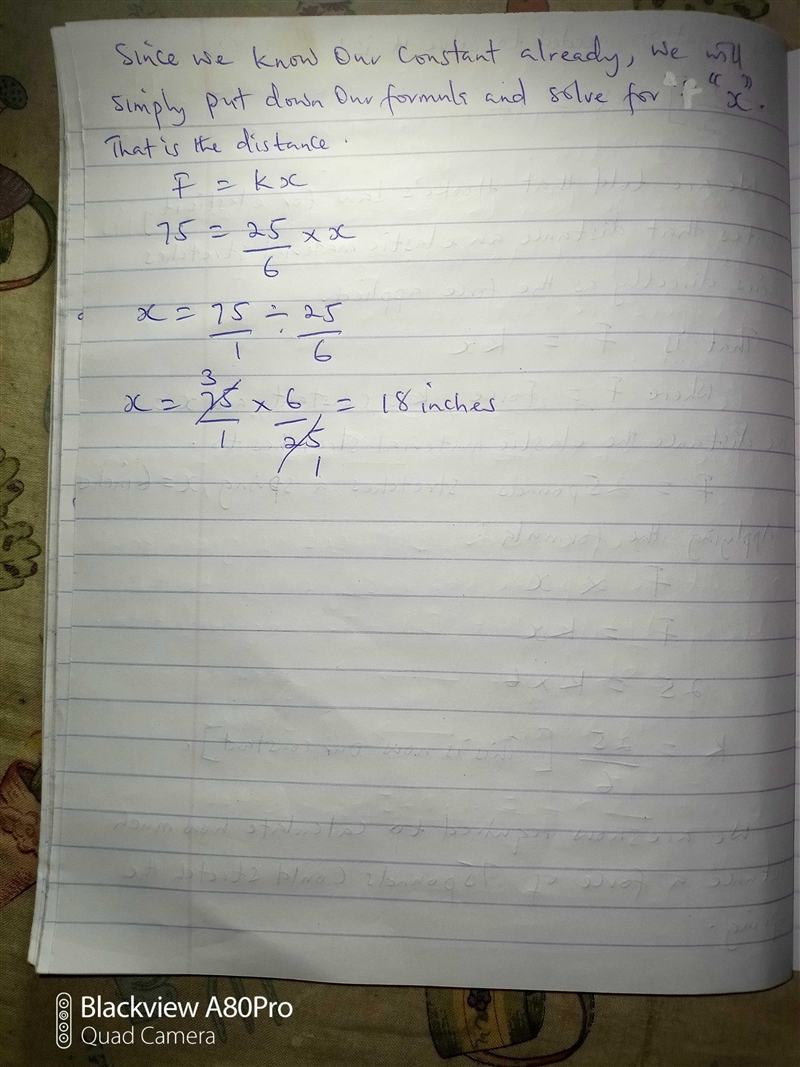 ​Hooke's Law for an elastic spring states that the distance a spring stretches varies-example-2