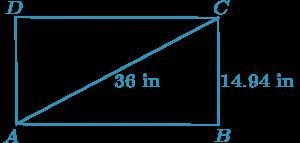 36 inches and 14.94 height What is the TVs length-example-1