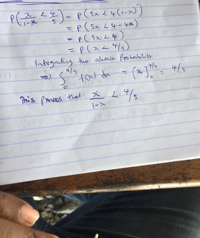 Consider X ∼ Uniform(0,1) as the point where a stick of unit length is broken at random-example-1