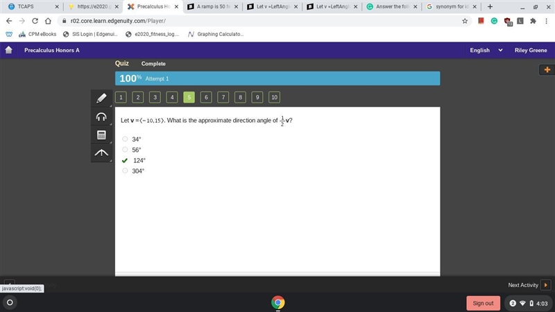 Let v =LeftAngleBracket negative 10, 15 RightAngleBracket. What is the approximate-example-1