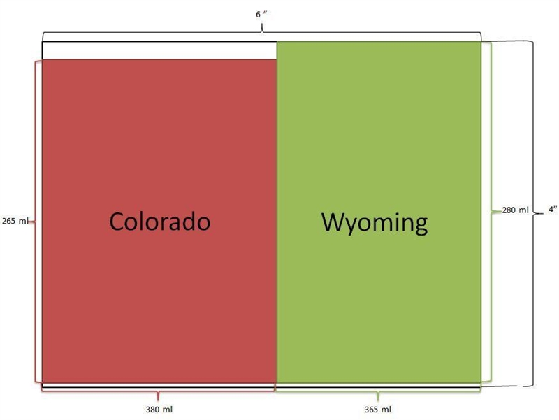 Choose an appropriate scale and construct a scale drawing of each rectangular state-example-1