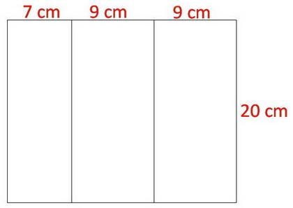 Quincy folds a piece of cardboard to make the three sides of a triangular prism open-example-2