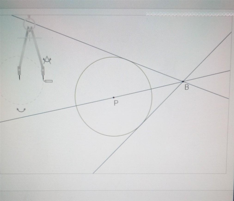 Construct a tangent to the circle that passes through point b-example-1