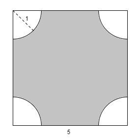 4: From each corner of a square table a quarter of a circle is cut off. The sides-example-1