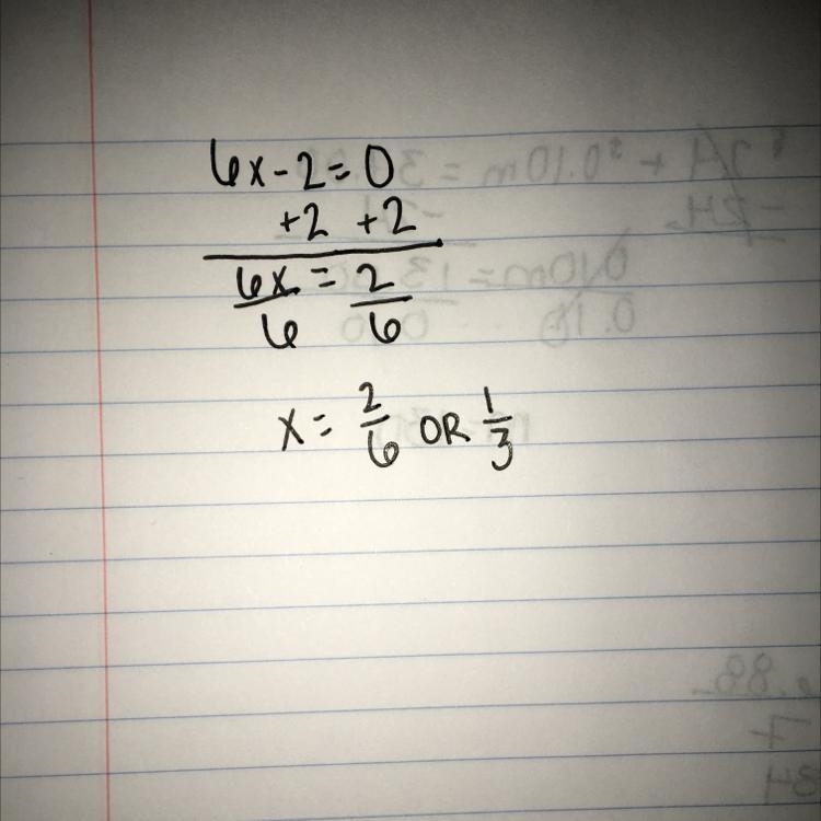 What does x equal in 6x-2-example-1