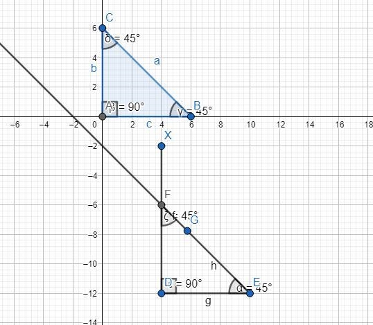 By moving point G, how many triangles is it possible to draw, keeping the measure-example-1