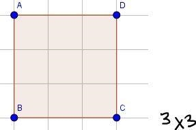 The 3 by 3 grid below shows nine 1 cm × 1 cm squares and uses 24 cm of wire. What-example-1