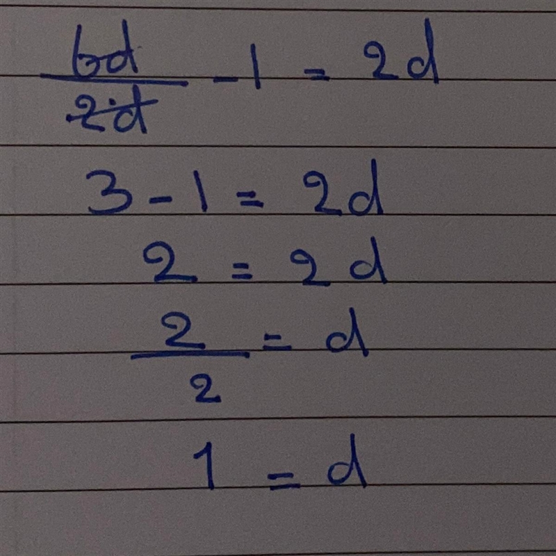 6d/2d-1 = 2d Answer ?-example-1