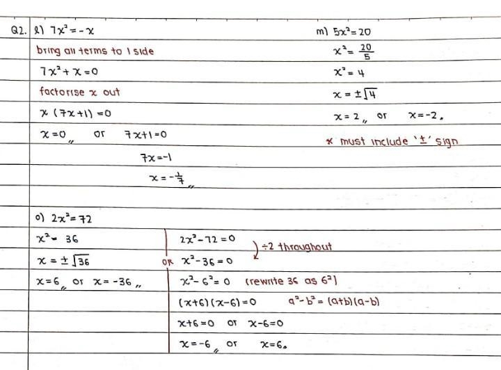 How to solve the following quadratic equations; 2L, m, o, 3a and g-example-1