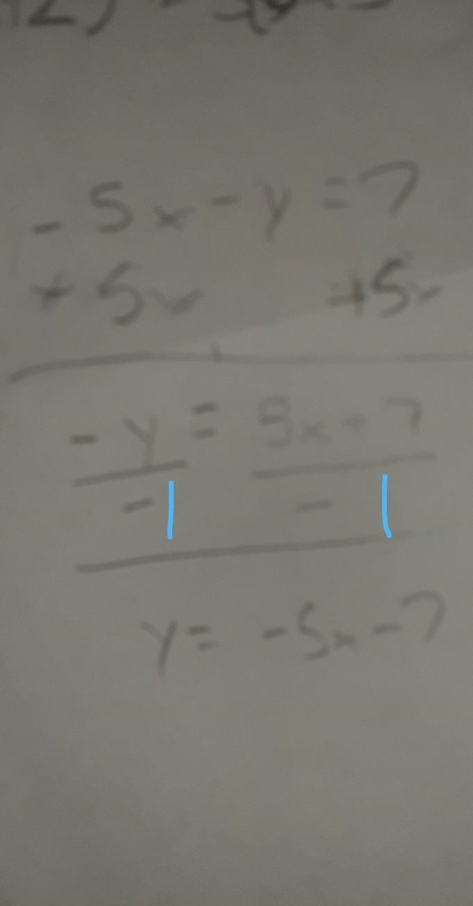 -5x-y=7 how do I show my work-example-1