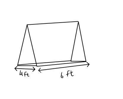 Syrus is buying a tent with the dimensions shown below. The volume inside the tent-example-1