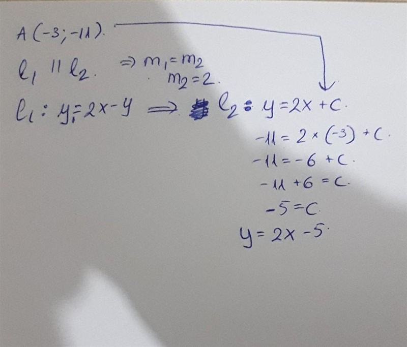 What is the equation in slope intercept form of a line that passes through the point-example-1