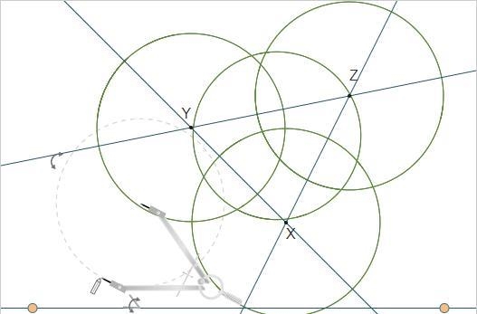 Constructing a Circle through Three Points Not on a Line Construct a circle through-example-1