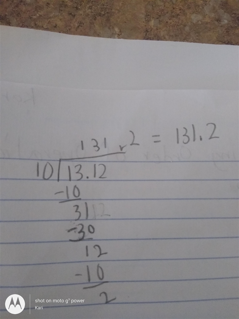 13.12 / .10 equals what please help me-example-1