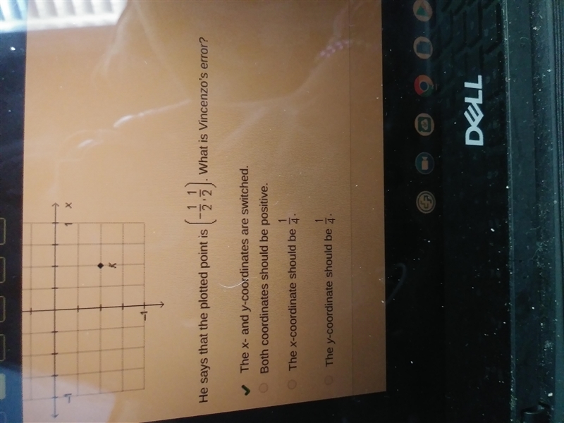 Gio plotted the following points on the coordinate plane below. R(-3.5.0). S(2.5,1.5), 7(-45,-25), (2,-3.5).(-4,-3.5) 1 2 . $ -5 4 -3 -2 -14 5 -5 Which-example-1