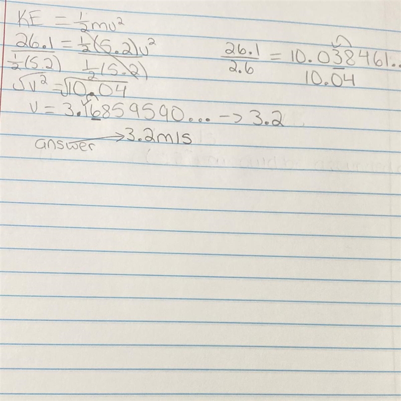 Calculate the speed of a 5.2 kg object that possesses 26.1 J of kinetic energy-example-1