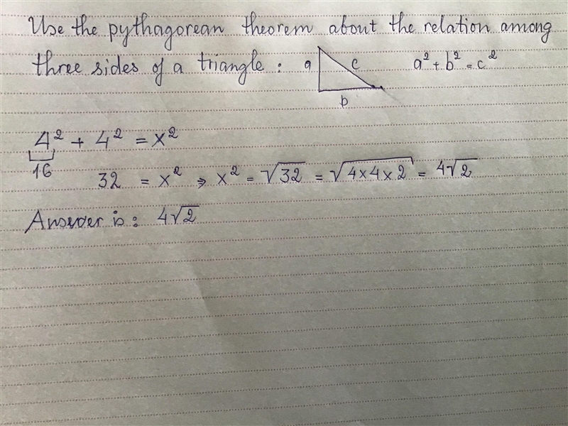 Find the exact length of the third side.-example-1