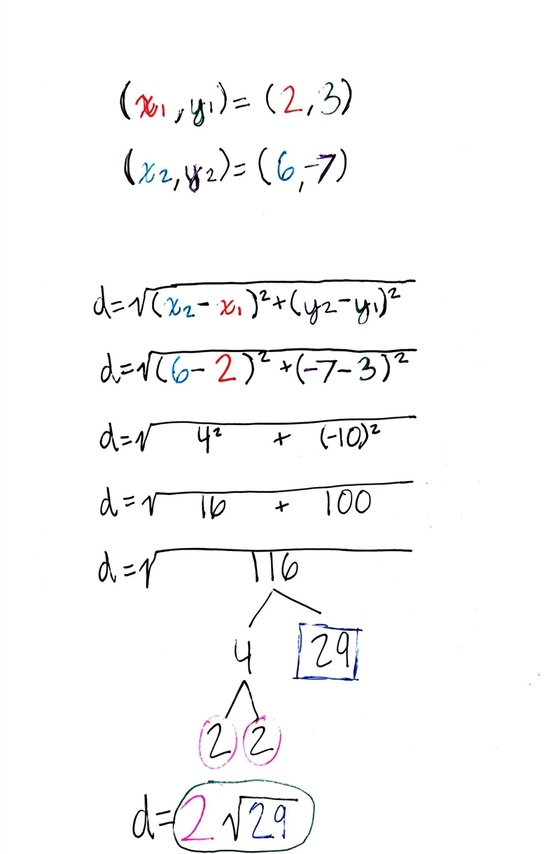 Trigonometry Length of line segment Find the length of the line segment whose endpoints-example-1