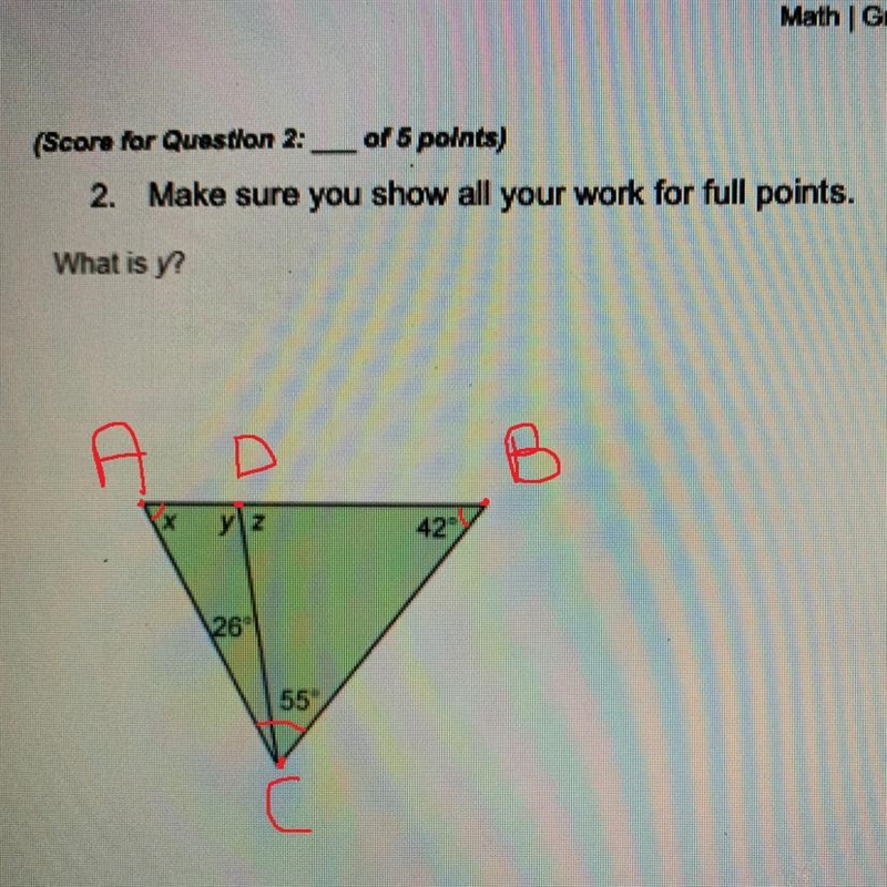 What is y? And please show work!-example-1