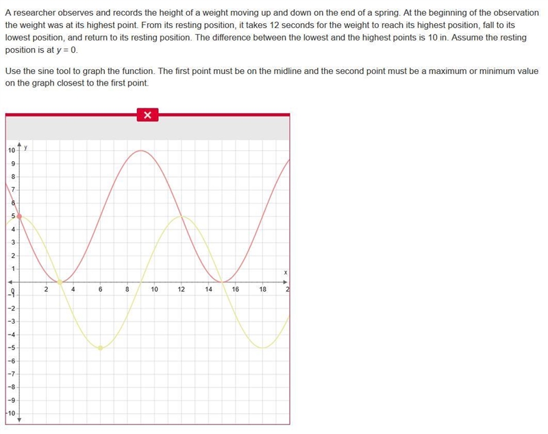 20 Points- A researcher observes and records the height of a weight moving up and-example-1