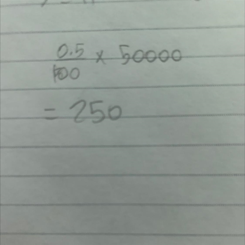 11. If it was a 0.5% chance to win a lottery with 50,000 tickets printed, how many-example-1