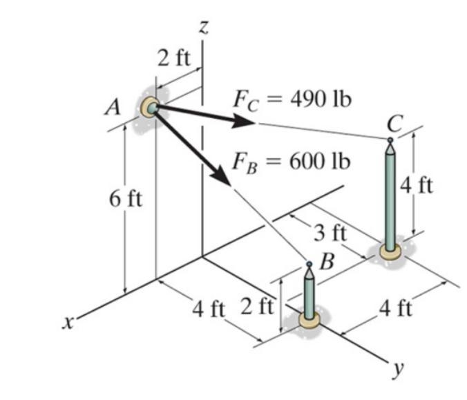 What is the correct expression of position vector rcb (in feet)?-example-1