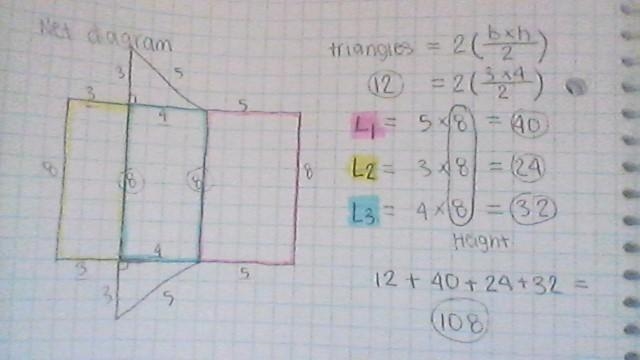 What is the surface area of the triangle prism shown below?-example-1