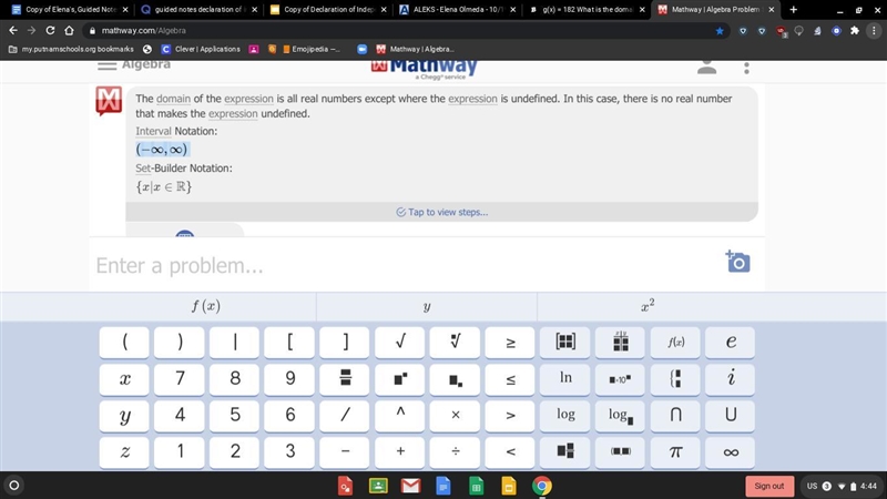 G(x) = 182 What is the domain of g?​-example-1