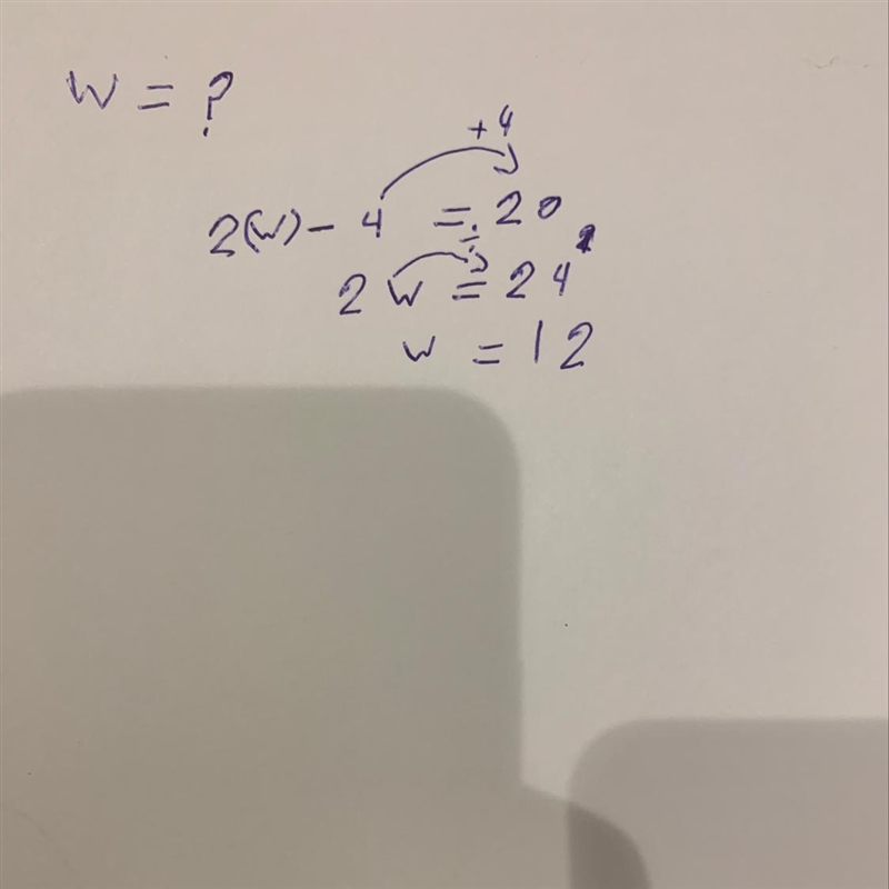 4 subtracted from twice w, the result is 20 more than w. Find w-example-1