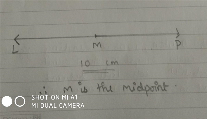 True or false If LM = MP, then M must be the midpoint of LP.-example-1