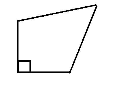 A​ four-sided sandbox has only one right angle​. Two side lengths 3 ​ft, and two side-example-1