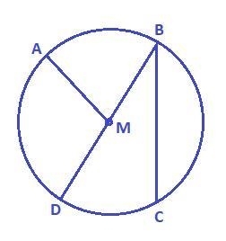 1.In the diagram of circle M shown, various points are located on the circle as shown-example-1