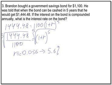 Lucas bought a government savings bond for $1,100. He was told that when the bond-example-1