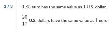 We can calculate E, the amount of euros that has the same value as D U.S. dollars-example-1