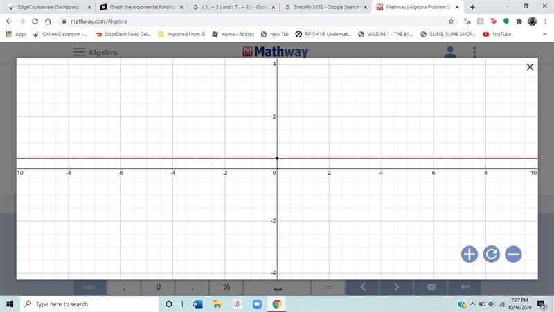 Graph the exponential function f(x)=2/5)x-example-1