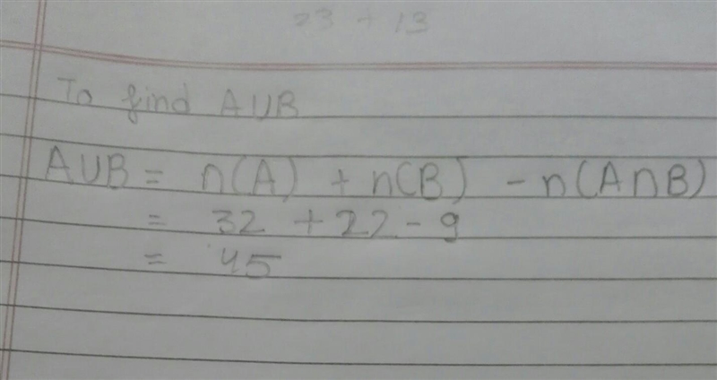 A) A and B are the subsets of a universal set U in which there are n (U) = 54, n (A-example-2