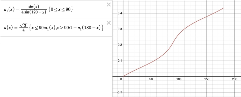 • You have given an equal sided triangle with side length a. A straight line connects-example-2