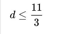 Solve for d 20(d − 4) + 4d ≤ 8-example-1